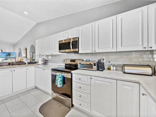 Fully equipped kitchen with stainless steel appliances