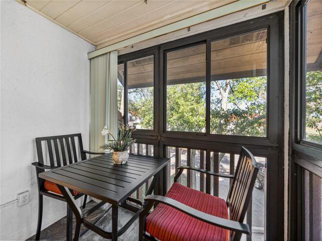 Glass enclosed balcony