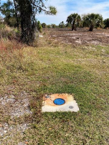 Water line at the edge of property