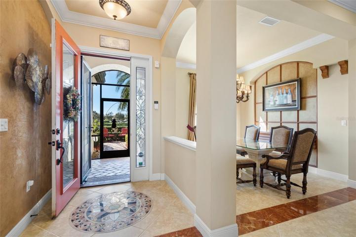 ELEGANT ENTRANCE WITH MARBLE INLAY MEDALLION