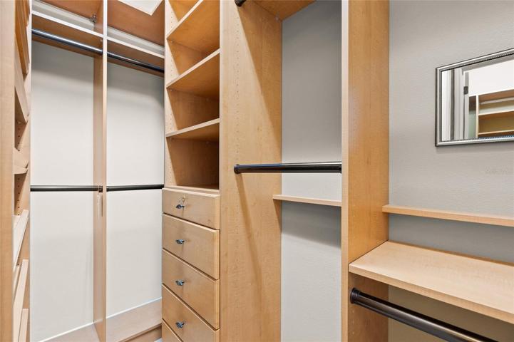CLOSET IN THE PRIMARY BEDROOM
