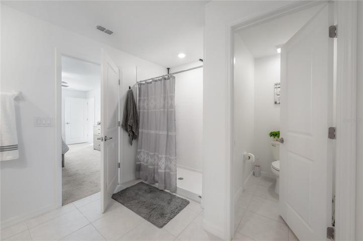 Spacious primary bathroom