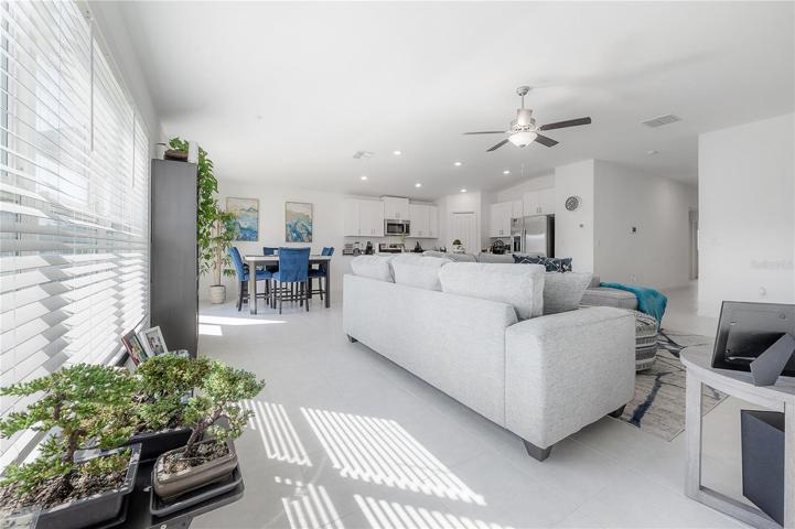 Combo kitchen and living space