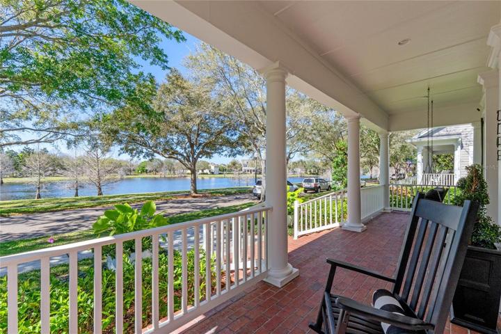 porch with water view