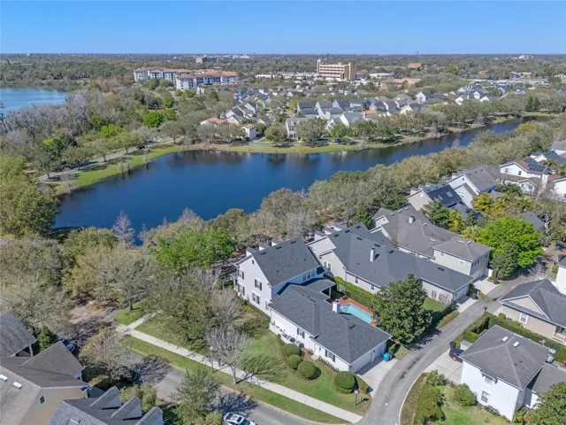 Pond in front of house, plus huge side yard