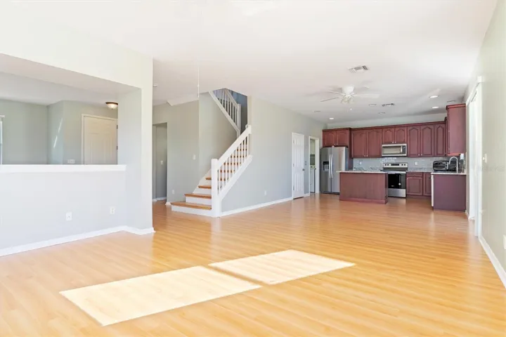 Family/Dining room with kitchen