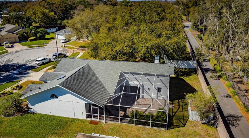 Large lanai partially covered