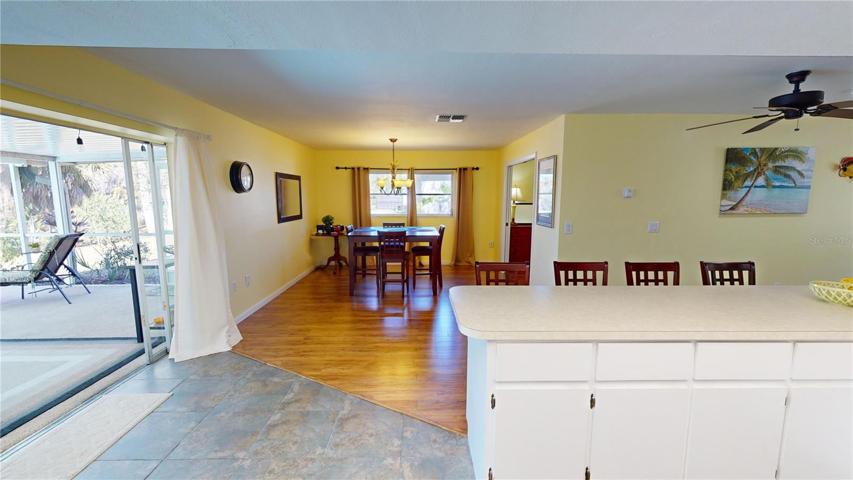 Kitchen and dining area