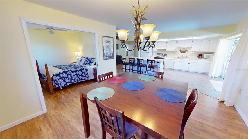 Dining area and guest room