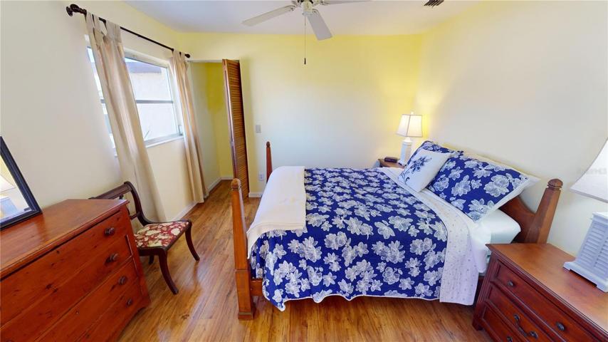 Guest bedroom off dining area