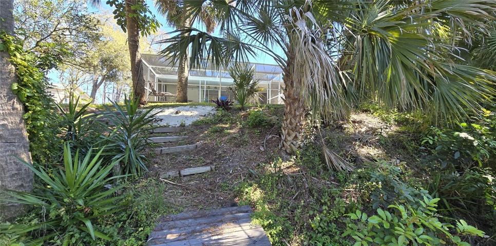 Walk-way to dock and canal