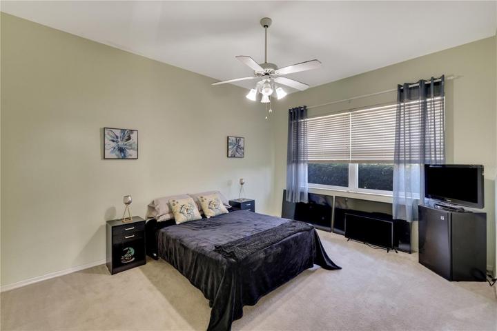 Spacious guest bedroom.