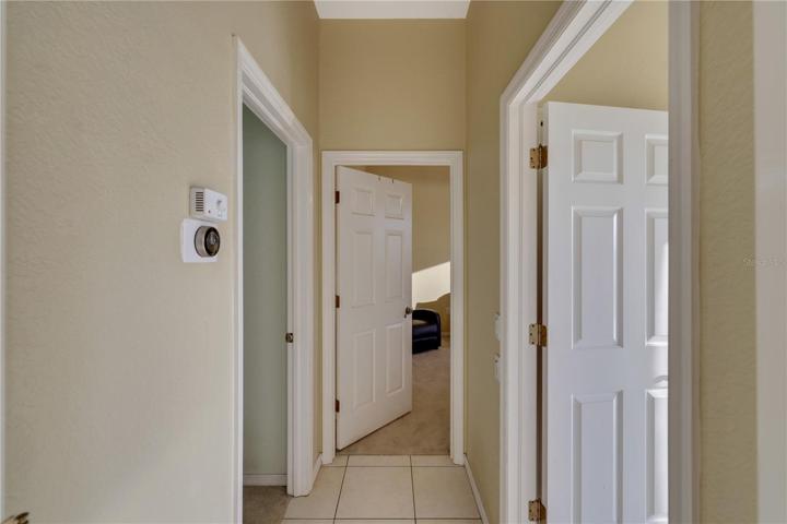 Guest wing with two bedrooms and guest bathroom.