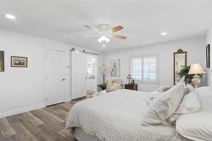 Sliding Barn Door to Primary Bath