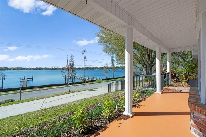 Front Porch Overlooks the Lake