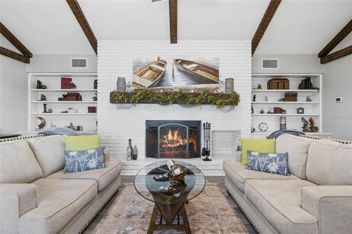 Wood Burning Fireplace