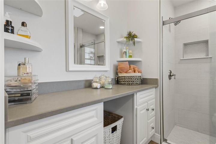 Primary Bath Secondary Vanity with Makeup Space
