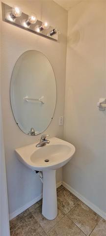 Half bathroom located on 1st level
