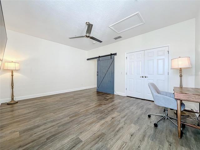 4th Bedroom or Bonus Room with Barn Door