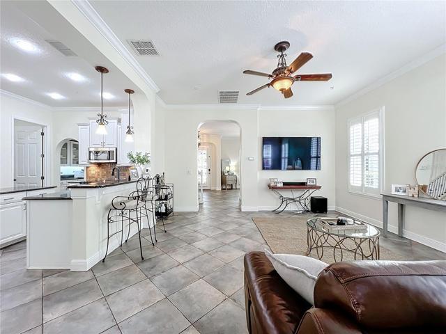 Family Room & Breakfast Bar in Kitcchen