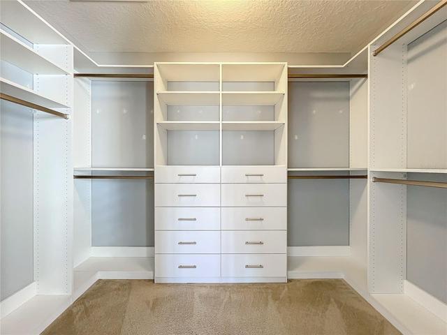 Closet Organizers in Apt. Walk In Closet