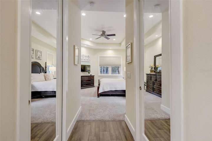 View to the bedroom from bathroom