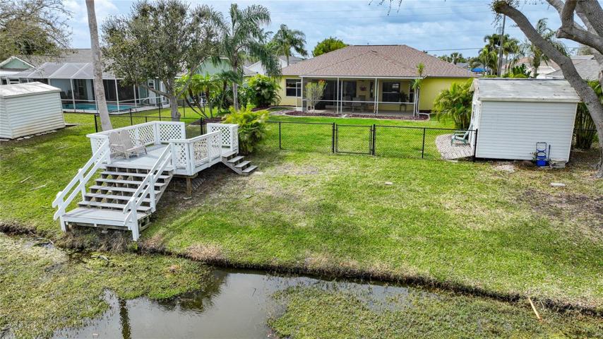 Dock, back of home and shed