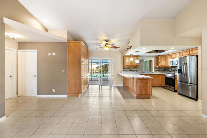 Kitchen/dining view from the front door