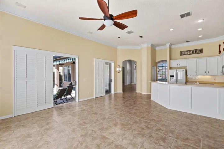 Open Kitchen Eat in Area open to Family Room