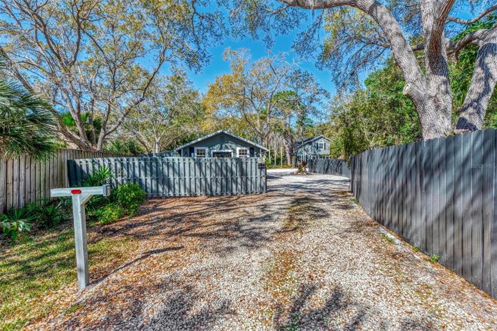 Gated entry on private easement driveway