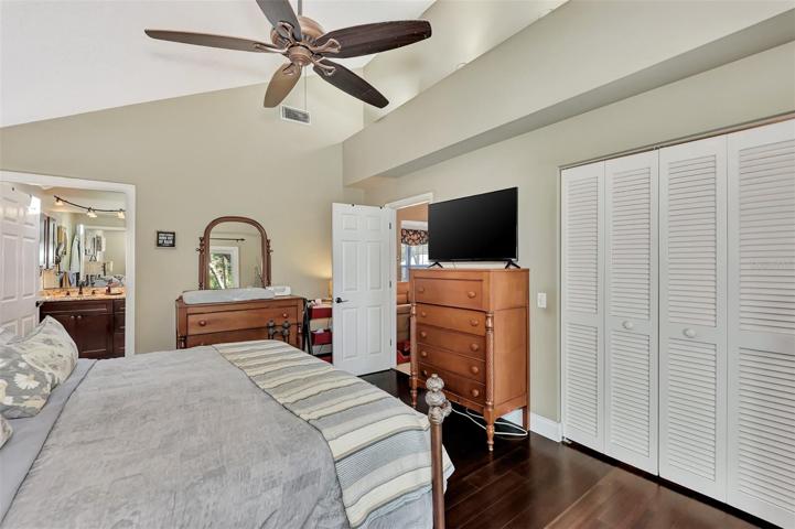 Primary bedroom with walk-in closet and en-suite bathroom