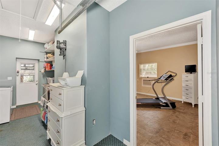 Laundry room and access to the Bonus Room