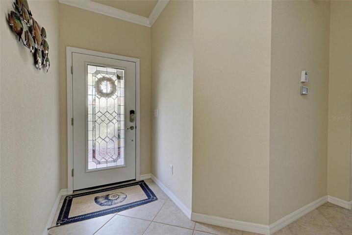 The front door viewed from the inside hall.