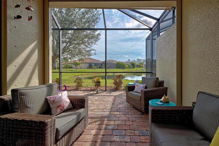 What a view!  Great place to relax on the lanai and enjoy the view of the pond.