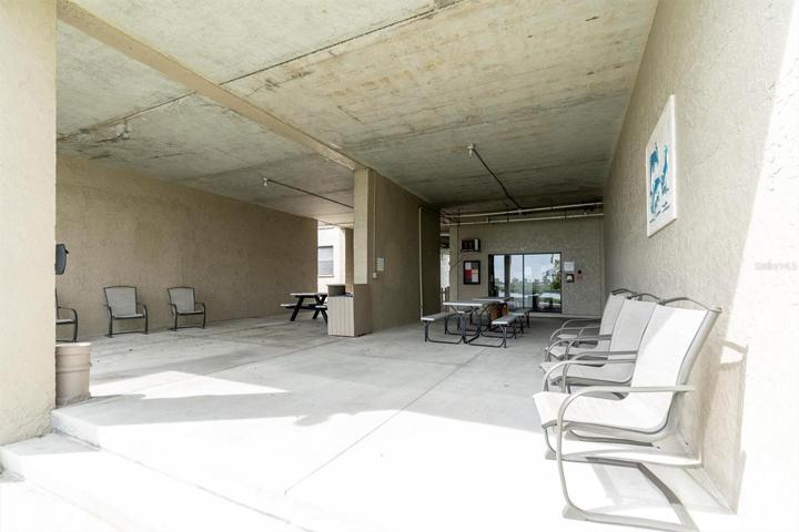 Covered seating
