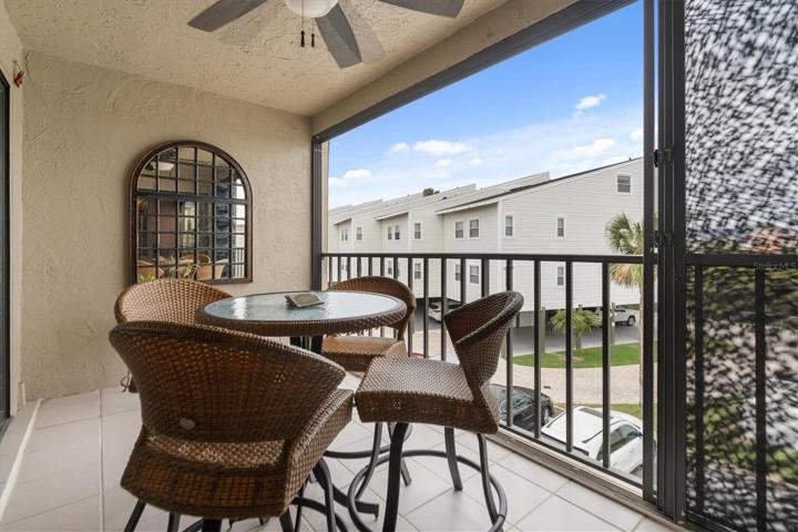 Very large balcony with seating
