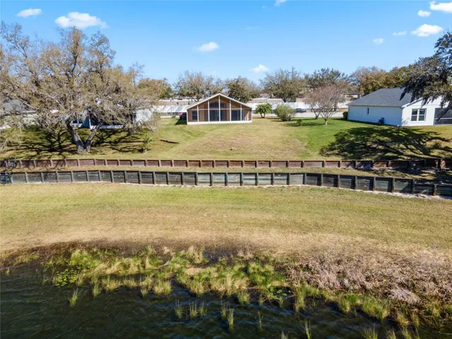 Aerial of the backyard
