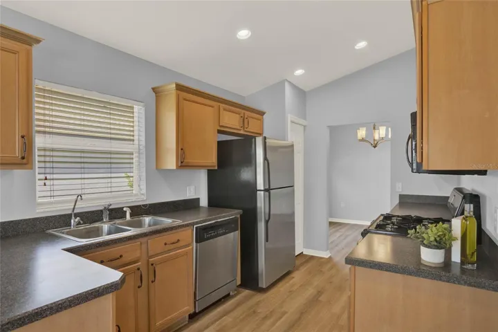 Galley Style Kitchen with Closet Pantry