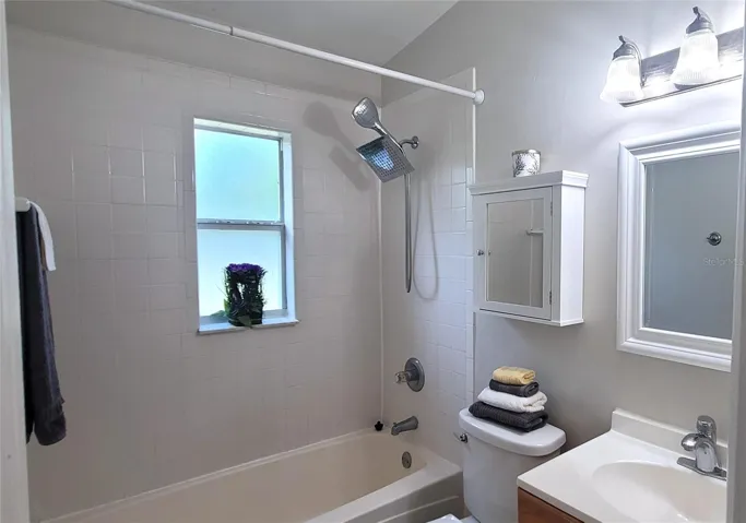 New paint, and cabinets in your Bathroom