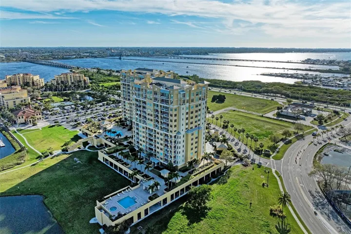 Beautiful birds eye view of the Manatee River.