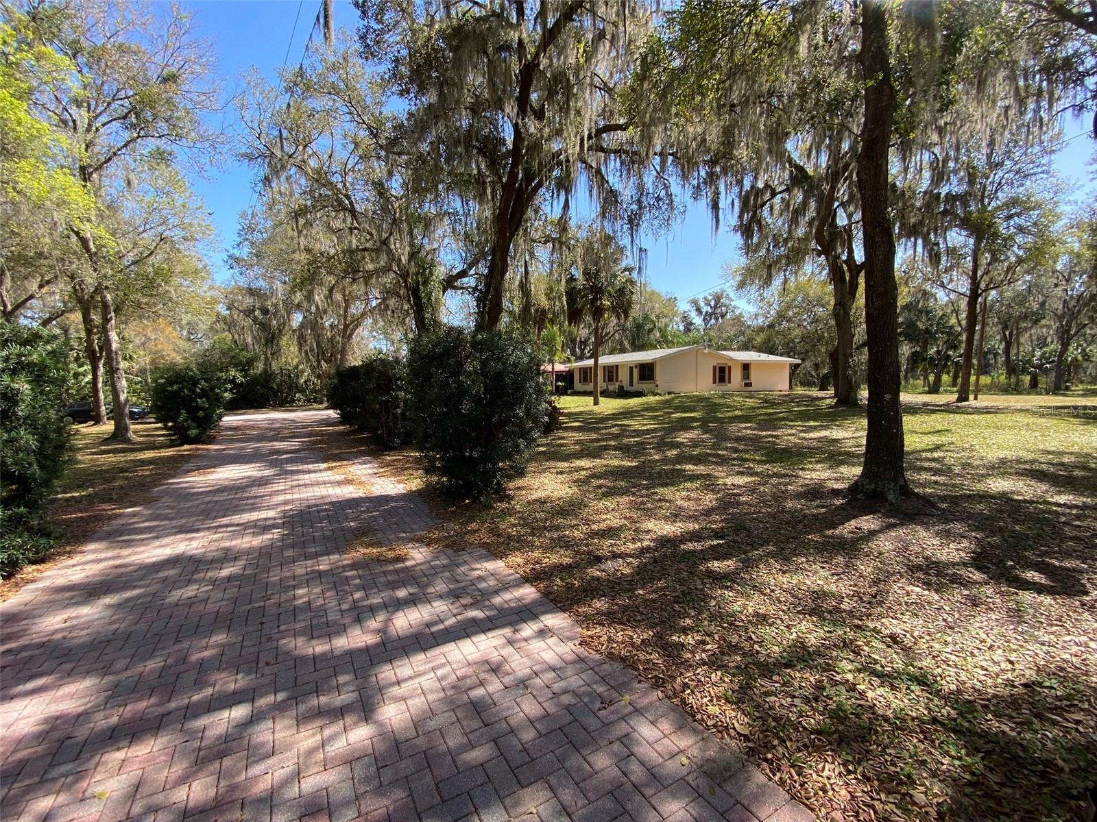 Driveway facing toward home