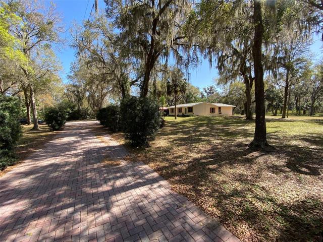 Driveway facing toward home