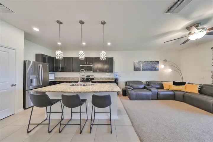 Lots of space for eating and enjoying a family movie!