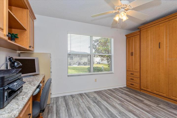 Office/2nd Guest Room w/Custom Murphy Bed, Storage, Closet Inserts & Built-In Desk Area