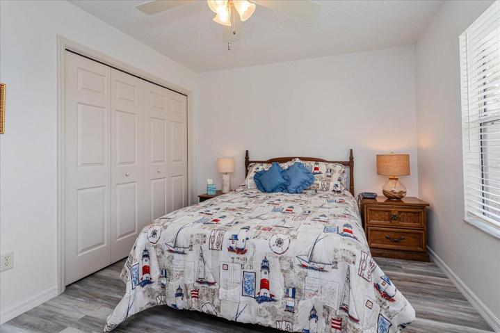 Fits Queen Bed and has Great Storage in Large Closet, New window Treatment