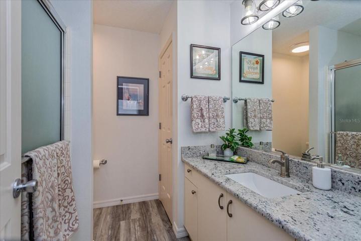 Master Bath w/Granite Countertops, Updated Lighting, Fixtures, Hardware & Large Linen Closet