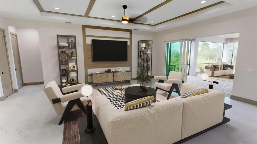 **Staged great room photo