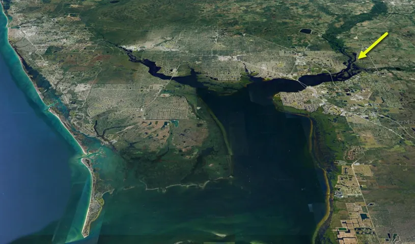 Aerial location of the Estates on Peace River