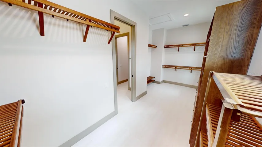 Primary walk-in closets