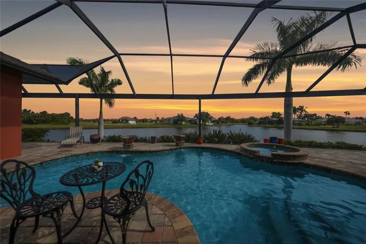 Sunset over the lake